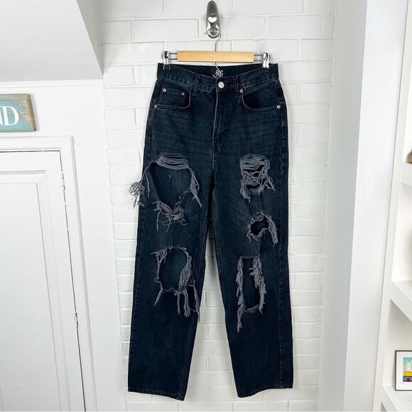 BDG Denim - BDG Urban Ouffitters Black Distressed Baggy Boyfriend Jeans Size 28
